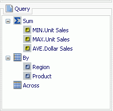 Aggregation prefix operators in Query Design pane