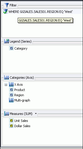 Query Design pane for report query