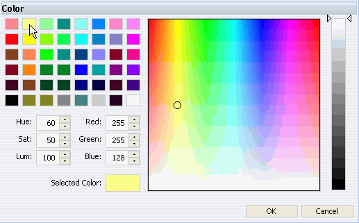 Color dialog box