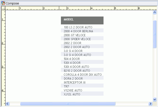 Report in the Results panel