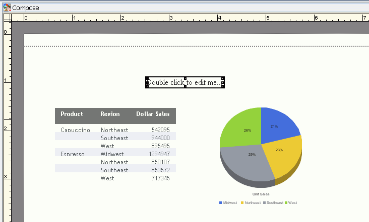 Compound Document with text selected