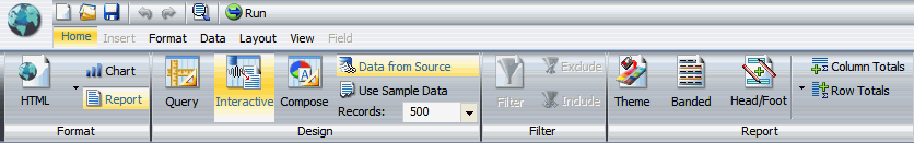 Control Panel in InfoAssist