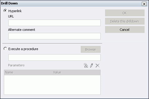 Drill Down dialog box