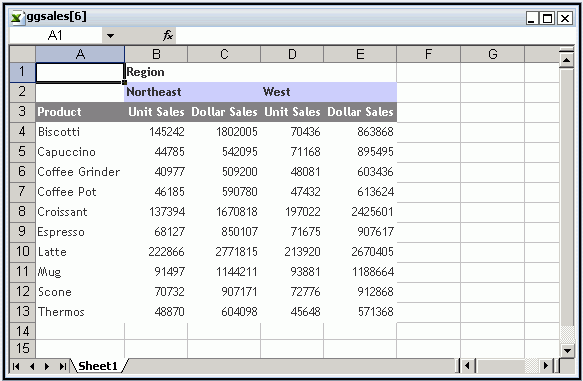 Excel report in Query Output window