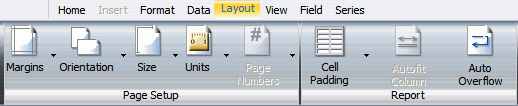 Layout tab in InfoAssist