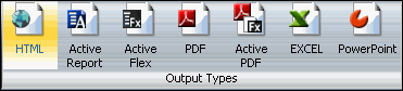 Output Types menu