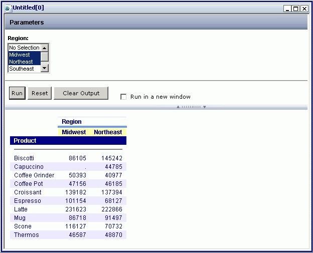 Parameter prompting screen