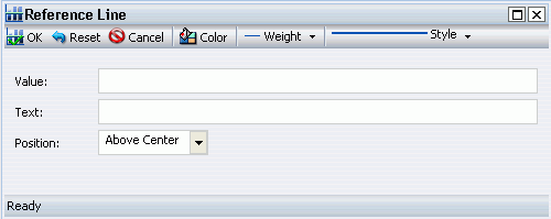 Reference Line dialog box