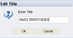 Edit Title dialog box