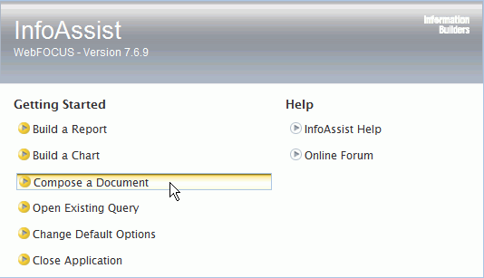 InfoAssist splash screen